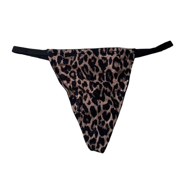 Victoria's Secret Other - Victoria’s Secret Animal Print Leopard Silky Soft V- String Panty NWT size Small
